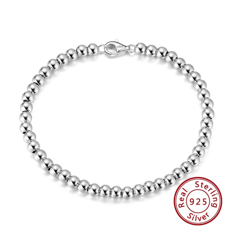 Trendy Jewelry Geometric Bracelet For Men And Women White Gold Color 16.5cm 925 Silver