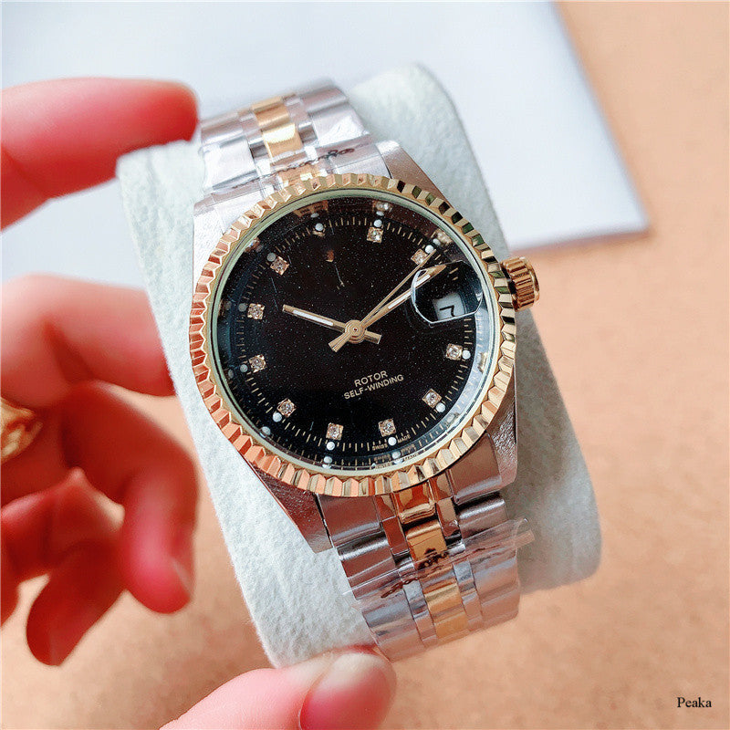 Stainless Steel Mechanical Watches For Men Black