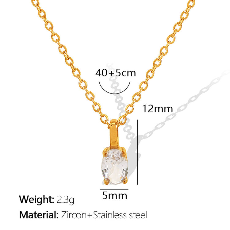 Design Necklace High-grade Jewelry For Women XL231 White Stone Gold