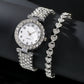 2-Piece Ladies Quartz Watch Jewelry Set