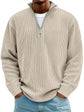 Men’s Corduroy Stand-Collar Zip Sweatshirt