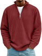 Men’s Corduroy Stand-Collar Zip Sweatshirt