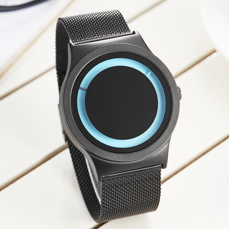 Quartz watches for men and women Black blue