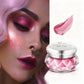 Pink makeup and a jar of pink jelly gel with a white background