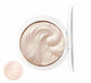 Compact powder with a swirled design on a white background