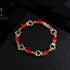 Rhinestone Crystal Bracelet Jewelry Gift for Women Red