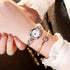 Simple Rhinestone Jewelry For Women Casual Watch Silver