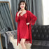 Breathable silk gown Red