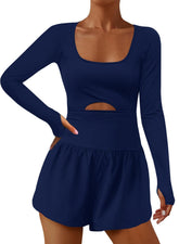Outdoor Sports Jumpsuit Yoga Clothes For Women Black