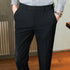 Business Trendy Cropped Non-ironing Suit Pants Black Nine inch pants