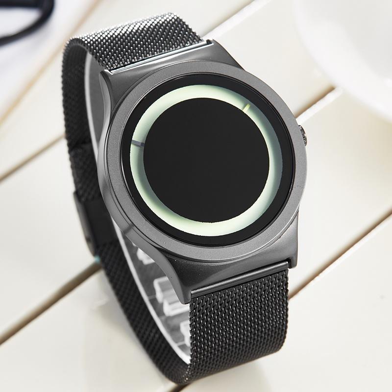 Quartz watches for men and women Black green
