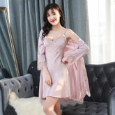 Breathable silk gown Pink