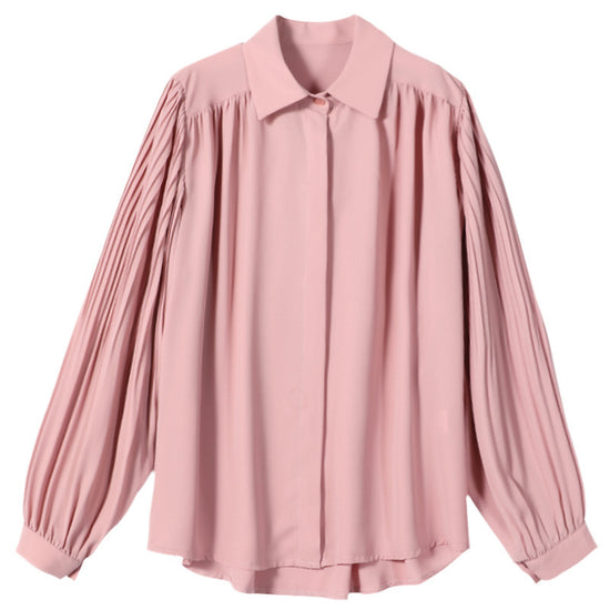 Women’s Loose Puff Sleeve Chiffon Shirt