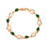 Rhinestone Crystal Bracelet Jewelry Gift for Women Green