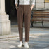 Korean Casual Ankle-length Suit Pants Men Brown