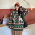 Fashion Christmas Clothes Elk Sweater For Women Army Green Free Size