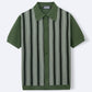 Men’s Casual Striped Jacquard Knitted Polo