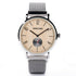 Wooden Dial Fashion Dimple Men And Women Watches Silver