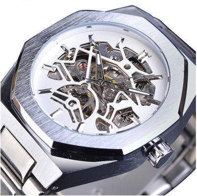 Mechanical Automatic Watches For Men Silver white