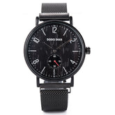 Wooden Dial Fashion Dimple Men And Women Watches Black
