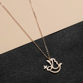 CXWIND PEACE Arabic Letter Jewelry Pendant For Women Rose Gold