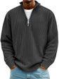 Men’s Corduroy Stand-Collar Zip Sweatshirt