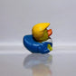 Enhanced product photo of Squeaky duck bath toy vinyl novelty for kids