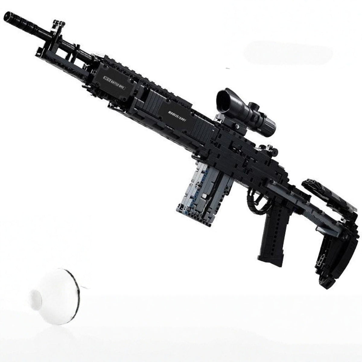Enhanced product photo of Building block sniper rifle MK14 model kit, 1468 pieces