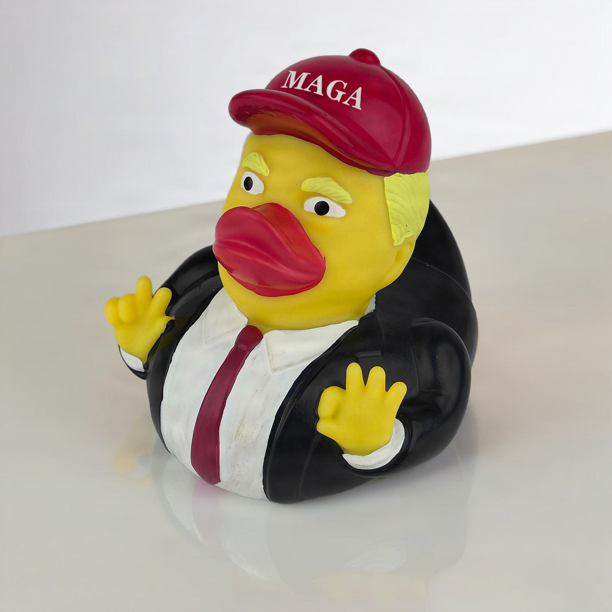 Enhanced product photo of Squeaky duck bath toy vinyl novelty for kids