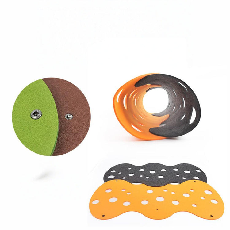 Enhanced product photo of Cat tunnel toy with peepholes for indoor cats