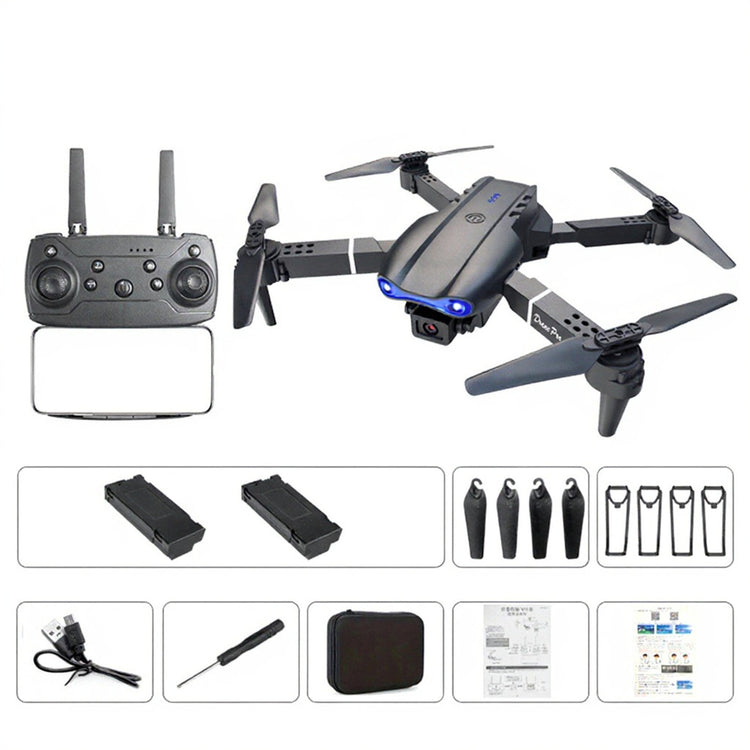 Enhanced product photo of E99Pro foldable camera drone with WiFi FPV and dual cameras
