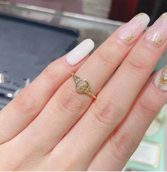 Alloy Geometric Flower Ring Jewelry For Women - Esdeepee