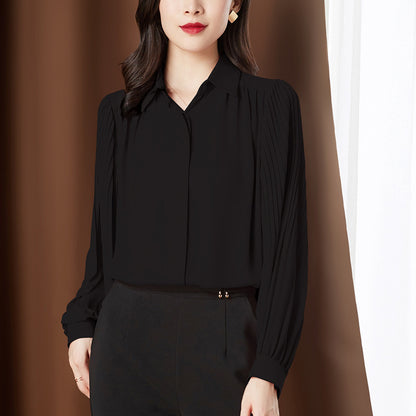 Women’s Loose Puff Sleeve Chiffon Shirt