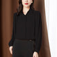 Women’s Loose Puff Sleeve Chiffon Shirt