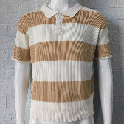 Short Sleeve Knit Polo for Men
