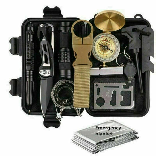 14-Piece Portable Outdoor Survival Kit