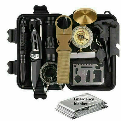 14-Piece Portable Outdoor Survival Kit