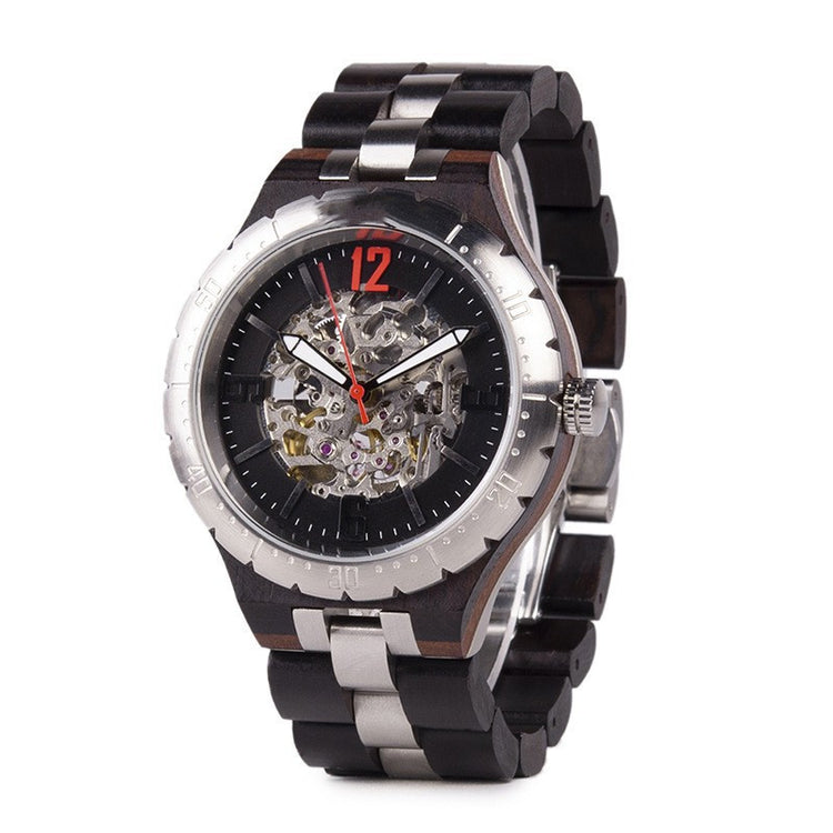 Wooden Automatic Mechanical Watches Men Luxury Q291
