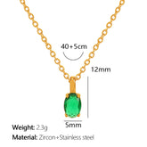 Design Necklace High-grade Jewelry For Women XL231 Green Stone Gold