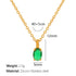 Design Necklace High-grade Jewelry For Women XL231 Green Stone Gold