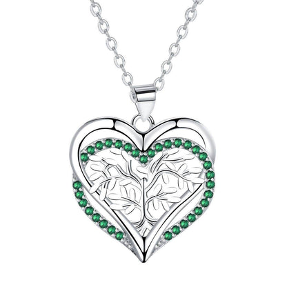 Pendant Jewelry Lucky Tree Heart Necklace For Women - Esdeepee