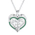 Pendant Jewelry Lucky Tree Heart Necklace For Women White Gold Color