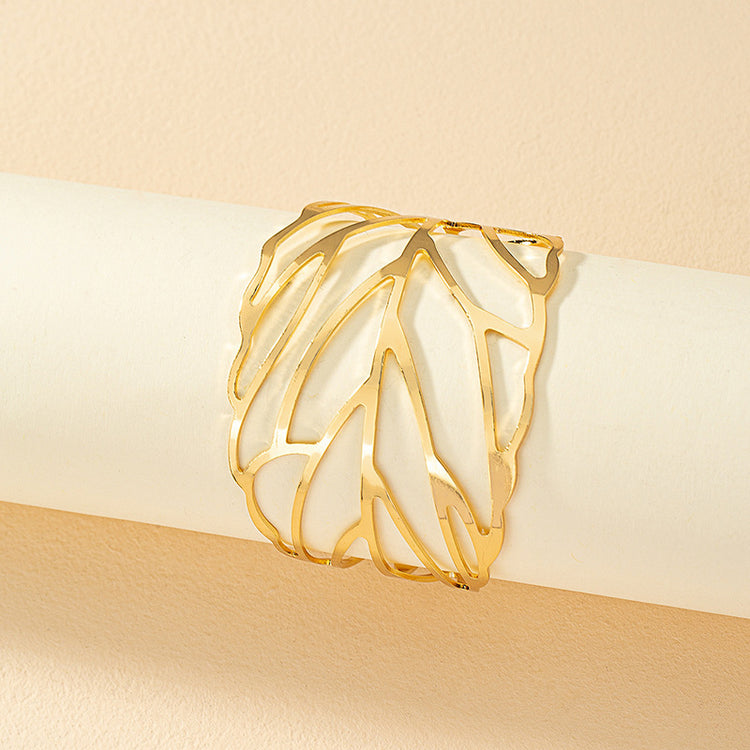 Design Leaf Bracelet For Women Vintage Jewelry S061 Golden Leaves