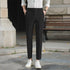Korean Casual Ankle-length Suit Pants Men Black