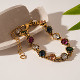 French Retro Colorful Elegant Jewelry For Women Color Bracelet