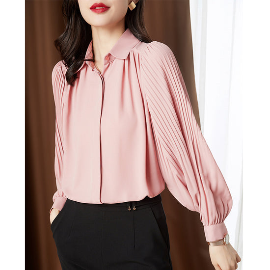 Women’s Loose Puff Sleeve Chiffon Shirt
