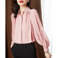 Women’s Loose Puff Sleeve Chiffon Shirt