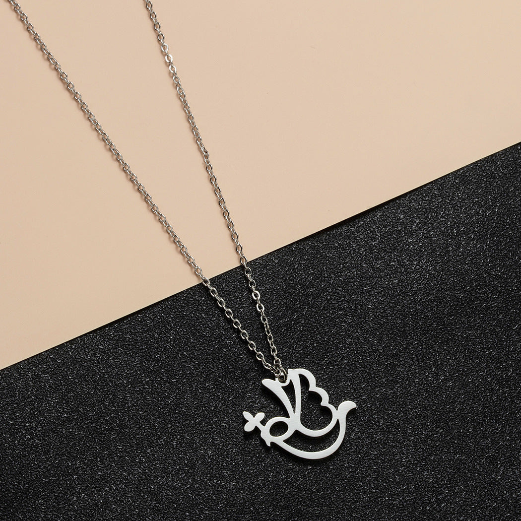 CXWIND PEACE Arabic Letter Jewelry Pendant For Women Steel