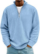 Men’s Corduroy Stand-Collar Zip Sweatshirt