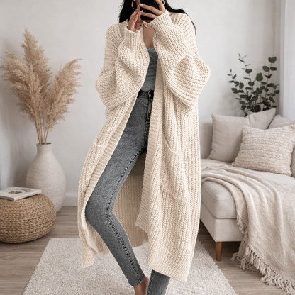 APRICOT  Women’s Loose Thick Knit Idle-Style Sweater